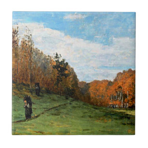 Azulejo De Cerâmica Monet, Lenhadores na Floresta de Fontainebleau,