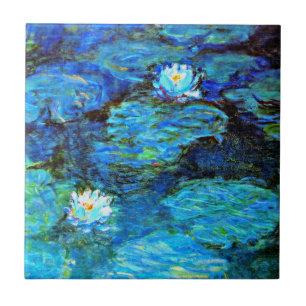 Azulejo De Cerâmica Monet - Lírios Azuis
