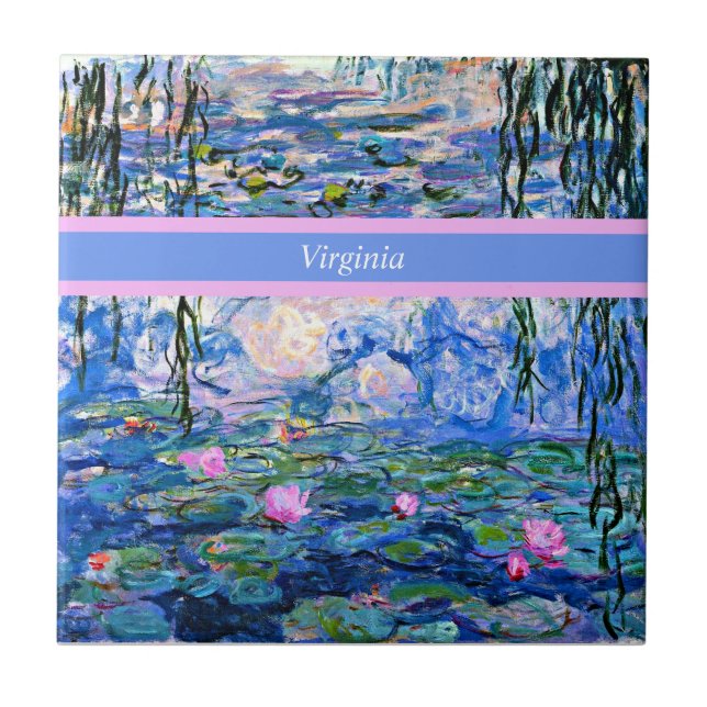 Azulejo De Cerâmica Monet - Lírios d'água 1919 modelo (Frente)