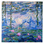 Azulejo De Cerâmica Monet - Lírios d'água (rosa) 1919 - famosa pintura<br><div class="desc">Claude Monet 1919 famoso quadro,  Lírios-d'água (rosa)</div>