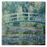 Azulejo De Cerâmica Monet - Lírios de Água e Ponte Japonesa<br><div class="desc">Ponte aquática e japonesa,  famosa pintura de Claude Monet,  1899</div>