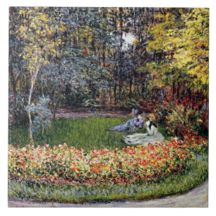 Azulejo De Cerâmica Monet - No Jardim, famosa pintura