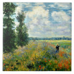 Azulejo De Cerâmica Monet - Poppy Field, Argenteuil<br><div class="desc">Poppy Field,  Argenteuil - Pintura de arte pelo artista impressionista francês Claude Monet</div>