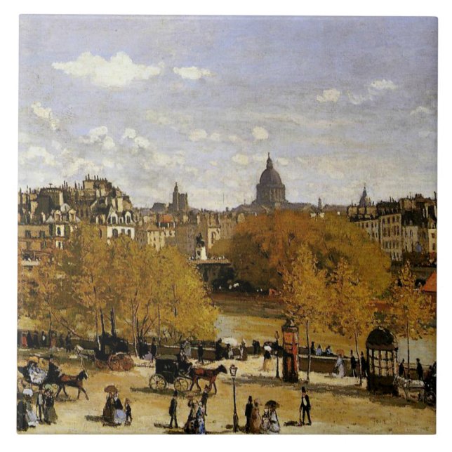 Azulejo De Cerâmica Monet - Quai du Louvre, pintura de arte (Frente)