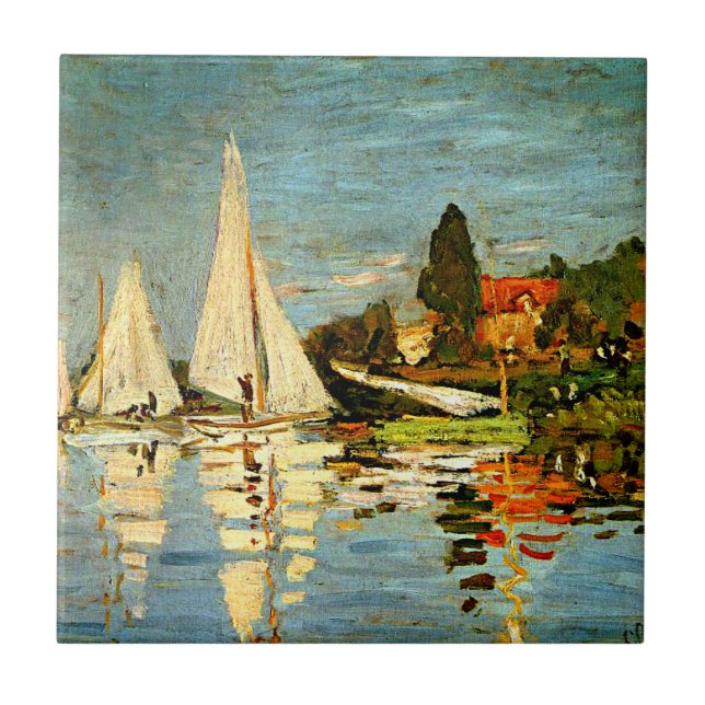 Azulejo De Cerâmica Monet, Regattas, Argenteuil (Frente)