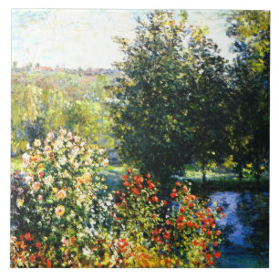 Azulejo De Cerâmica Monet - Rosas no Jardim de Montgeron,
