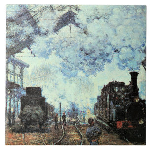 Azulejo De Cerâmica Monet - Rua Gare. Lazare, Chegada do trem