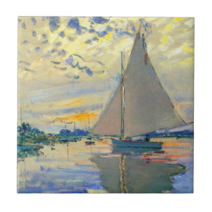 Azulejo De Cerâmica Monet Sailboat no Le Petit-Gennevilliers