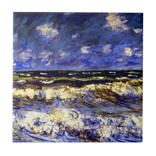 Azulejo De Cerâmica Monet - Um Mar Tempestuoso (Frente)