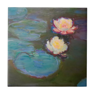 Azulejo De Cerâmica Monet Water Lily Lily Pond Waterlily Painting