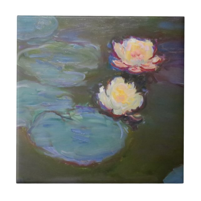 Azulejo De Cerâmica Monet Water Lily Lily Pond Waterlily Painting (Frente)