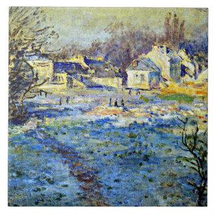 Azulejo De Cerâmica Monet - White Frost, belas pinturas artísticas,