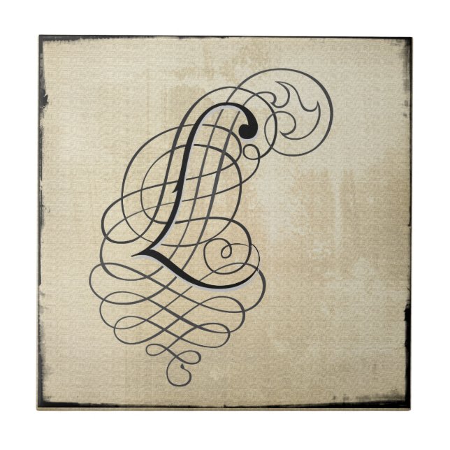 Azulejo De Cerâmica mongram "que eu" telho (Frente)