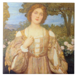 Azulejo De Cerâmica Monna Giovanna (por Edward Robert Hughes)
