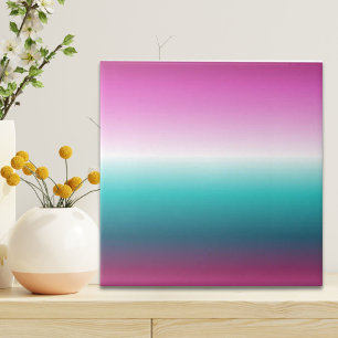 Azulejo De Cerâmica mono-lavanda teal ombre turquoise mermaid