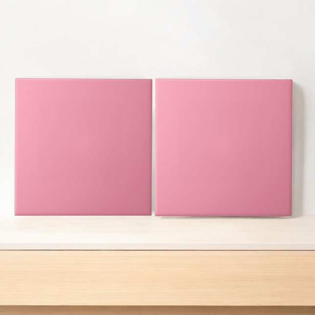 Azulejo De Cerâmica Monocromo Rosa Moderno (Criador carregado)