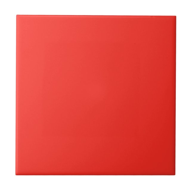 Azulejo De Cerâmica Monocromo Vermelho Moderno (Frente)