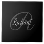 Azulejo De Cerâmica Monograma<br><div class="desc">Azulejo cerâmico monograma por Emerald</div>