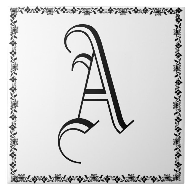 AZULEJO DE CERÂMICA  MONOGRAMA (Frente)