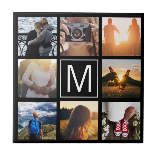 Azulejo De Cerâmica Monograma 8 Quadro LGN (Frente)