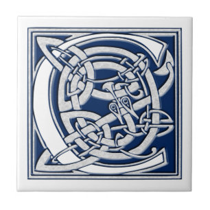 Azulejo De Cerâmica Monograma celta de C
