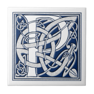 Azulejo De Cerâmica Monograma celta de P