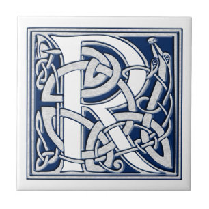Azulejo De Cerâmica Monograma celta de R
