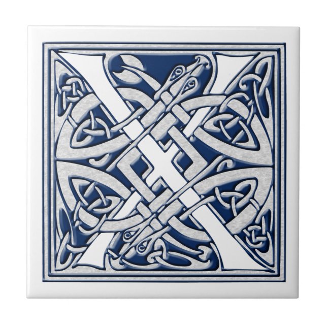 Azulejo De Cerâmica Monograma Celta X (Frente)