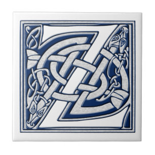 Azulejo De Cerâmica Monograma Celta Z