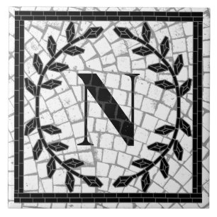 Azulejo De Cerâmica Monograma de Impressão Mosaico