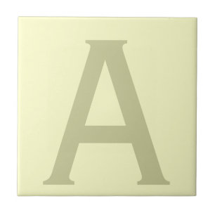 Azulejo De Cerâmica Monograma Minimalista Adicionar Seu Nome Moderno I