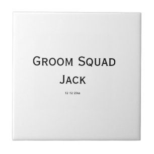 Azulejo De Cerâmica monograma simples personalizado adicione seu nome