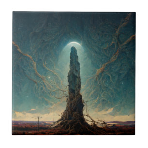 Azulejo De Cerâmica Monolith 2 Fantasy Sci-Fi Art