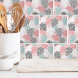 Azulejo De Cerâmica Monstera Moderna Deixa Padrão Tropical<br><div class="desc">Este impressão de folha monstera moderno, gracioso com pinças calcinantes, teal (quase um verde-mar), branco e cinza, convida a um senso de tranquilidade e elegância contemporânea. Este padrão serve como um na moda e versátil acréscimo à sua vida. Quer queiras usar este azulejo como uma pequena porta copos ou trivit...</div>