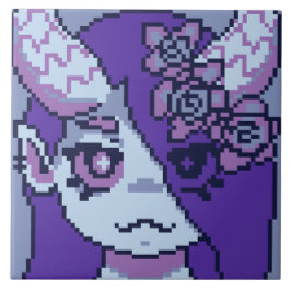 Azulejo De Cerâmica Monstergirl Purple