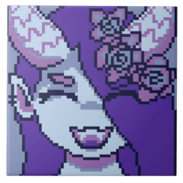 Azulejo De Cerâmica Monstergirl Purple smile