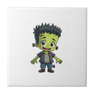 Azulejo De Cerâmica Monstro de Frankenstein � Camiseta de desenho anim