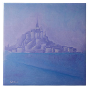Azulejo De Cerâmica Mont Santo Michel Oil Painting - França-