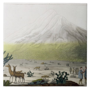 Azulejo De Cerâmica Montagem Chimborazo, Equador, 'de Le Traje Ancien