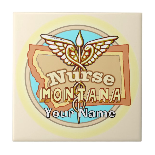Azulejo De Cerâmica Montana Nurse Caduceus Tile (Frente)