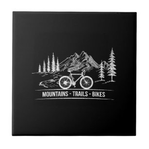 Azulejo De Cerâmica Montanha - Bicicleta de bicicleta de bicicleta