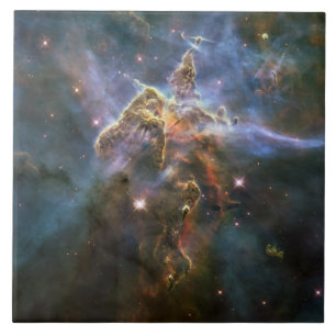 Azulejo De Cerâmica Montanha Mística na Nebulosa Carina Hubble Space