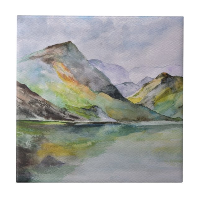 Azulejo De Cerâmica Montanhas escocesas (Frente)