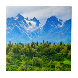 Azulejo De Cerâmica Montanhas majestosas de Alaska