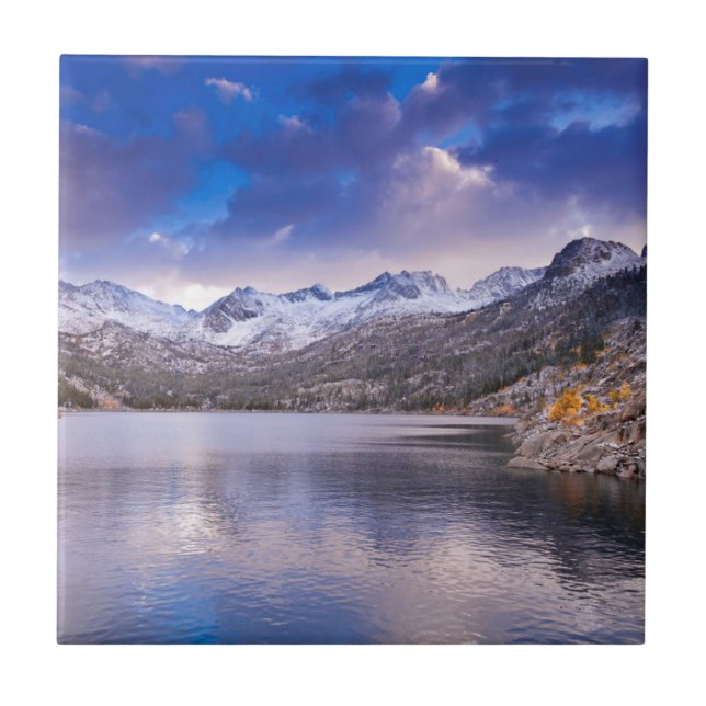 Azulejo De Cerâmica Montanhas Sierra Nevada, Outono, CA (Frente)