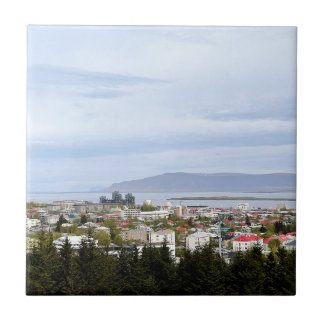 Azulejo De Cerâmica Monte Esja Reykjavik Islândia Cityscape Photo