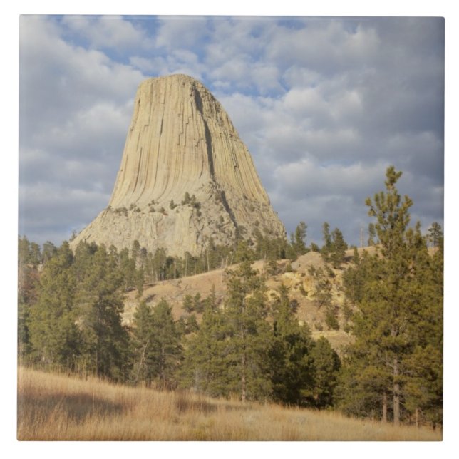 Azulejo De Cerâmica Monumento Nacional Devils Tower (Frente)