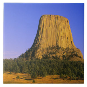 Azulejo De Cerâmica Monumento Nacional Devils Tower em Wyoming