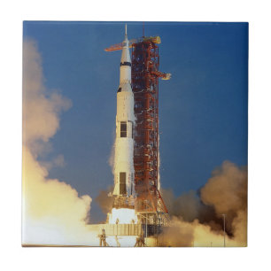 Azulejo De Cerâmica Moon Mission Spacecraft Ground View