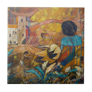 Azulejo De Cerâmica Moradores do penhasco